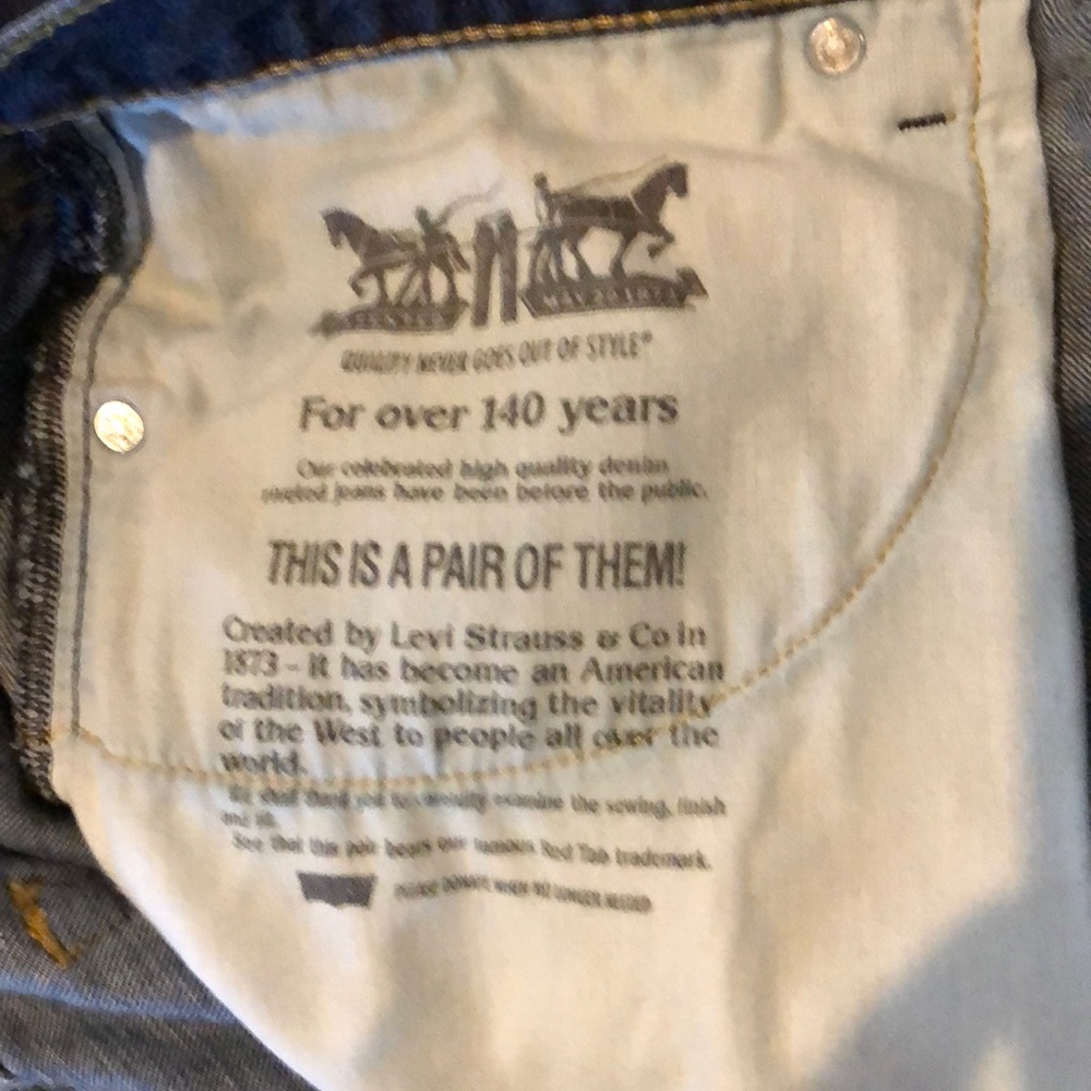 Levi 505 distressed wash men’s jean - Picture 4 of 4
